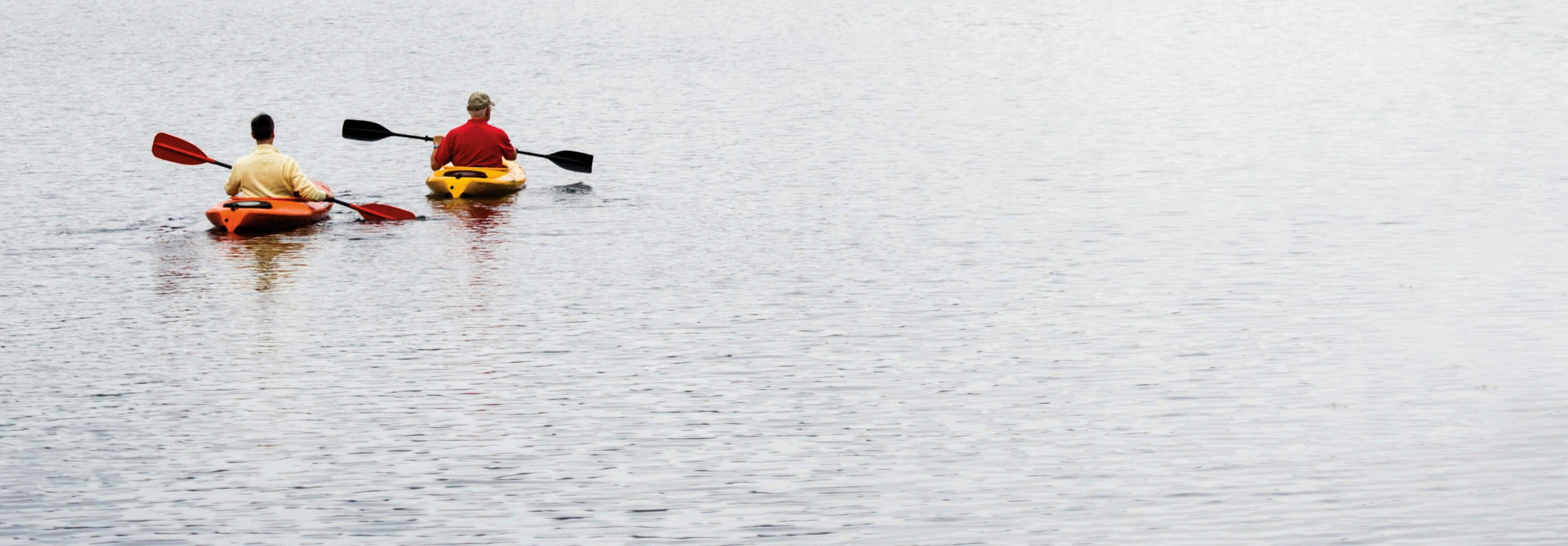 Paddlers in the water
